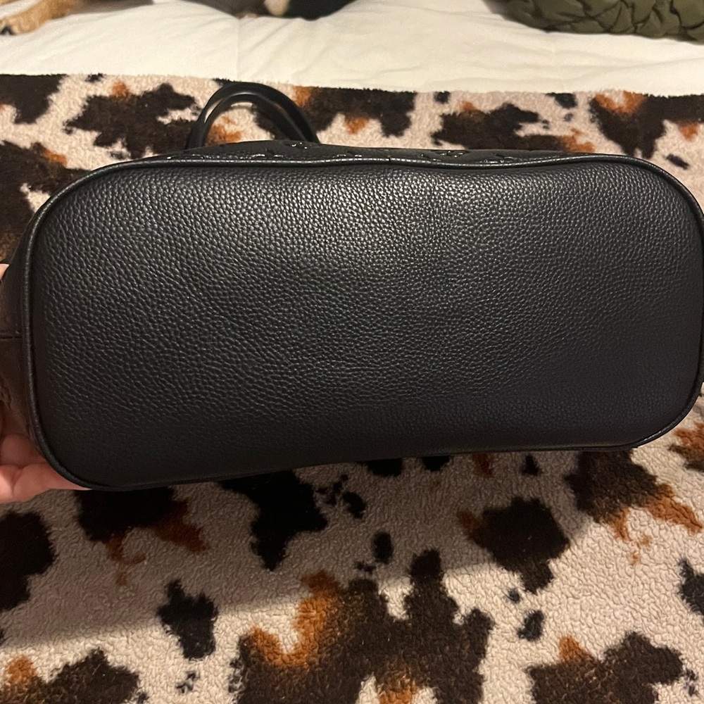 Black Embossed monogram Tote - Picture 5 of 6